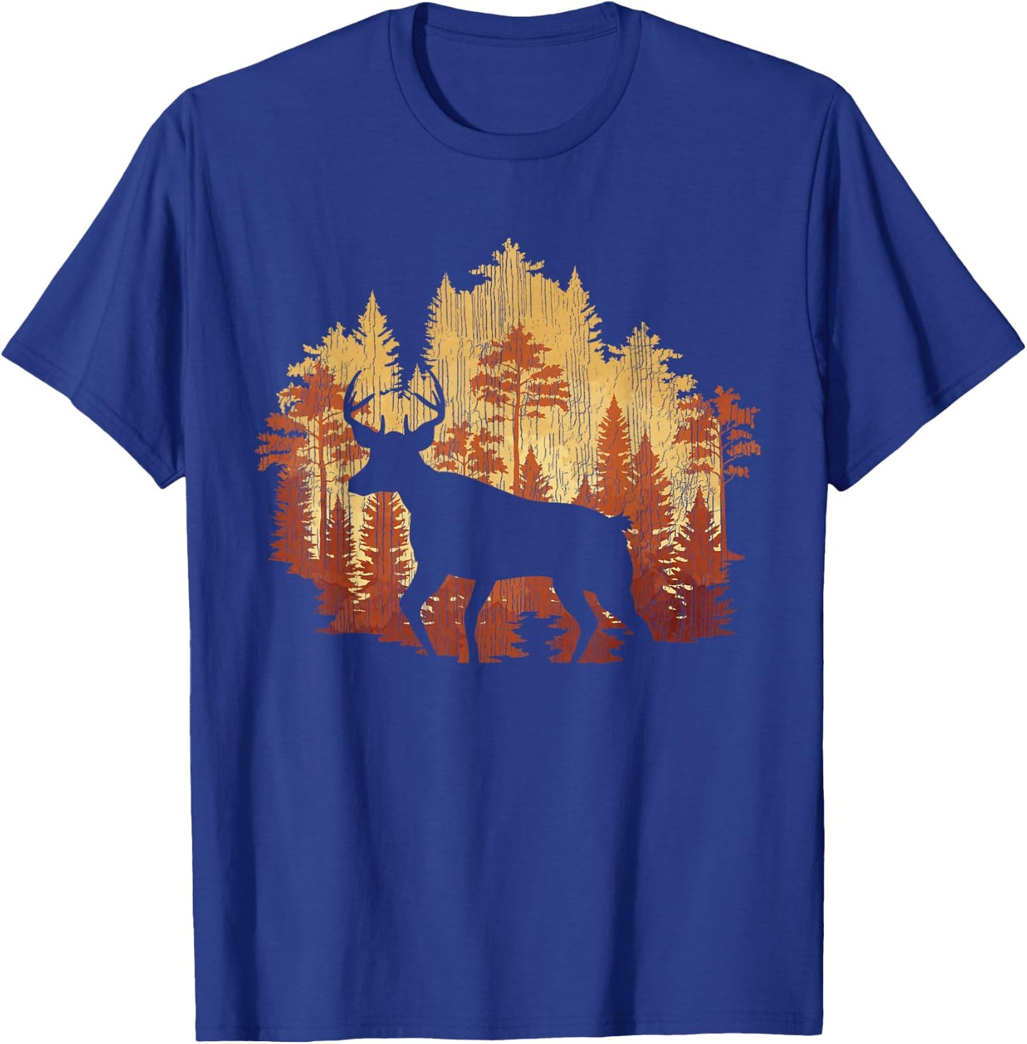 Nature Trees Wildlife Forest Animal Lover Outdoor Deer T-Shirt - T-Shirt | Royal