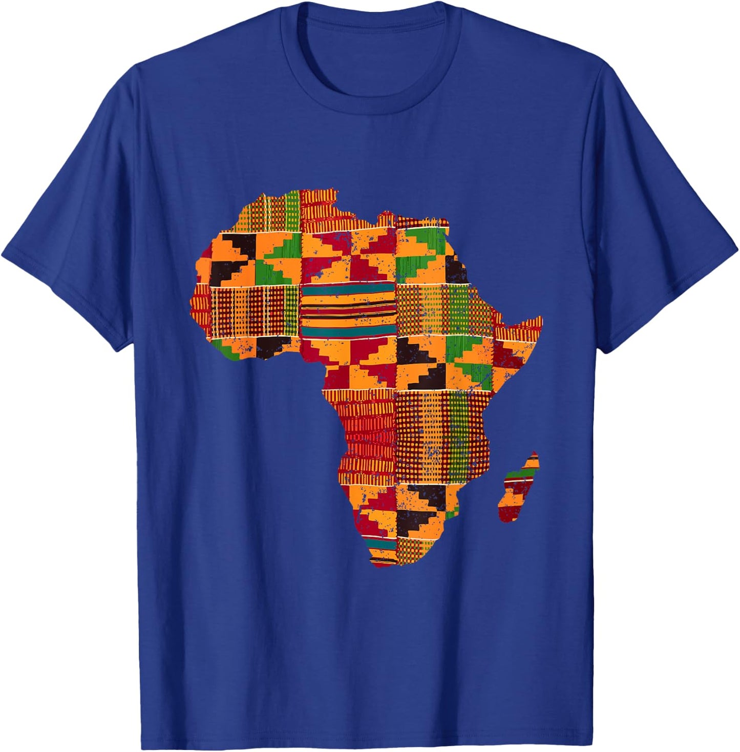 Cool Africa Map Kente Cloth Gift Women African Lover T-Shirt - T-Shirt | Royal