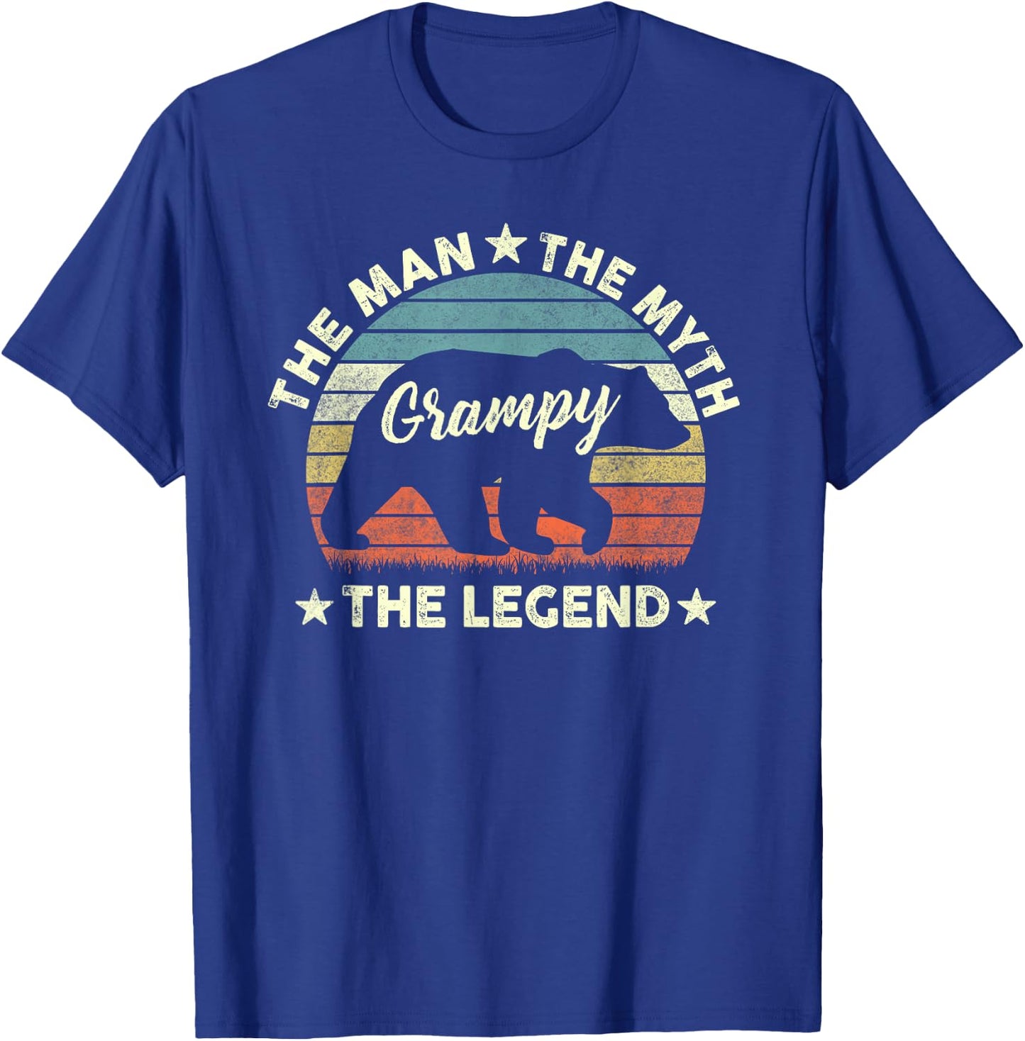 Grampy Bear Shirt Gift Father's Day The Man Myth Legend T-Shirt - T-Shirt | Royal