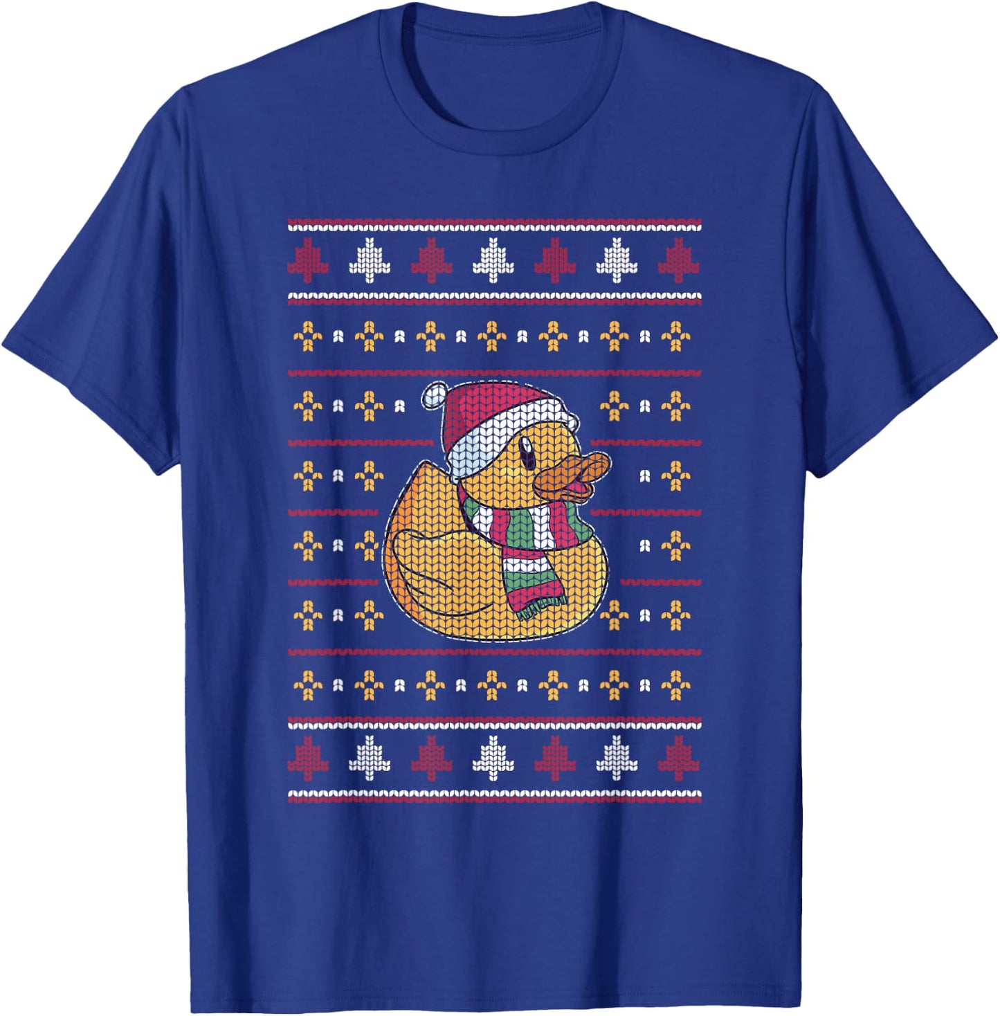 Cute Rubber Duckie Duck Christmas Santa Clause T-Shirt - T-Shirt | Royal