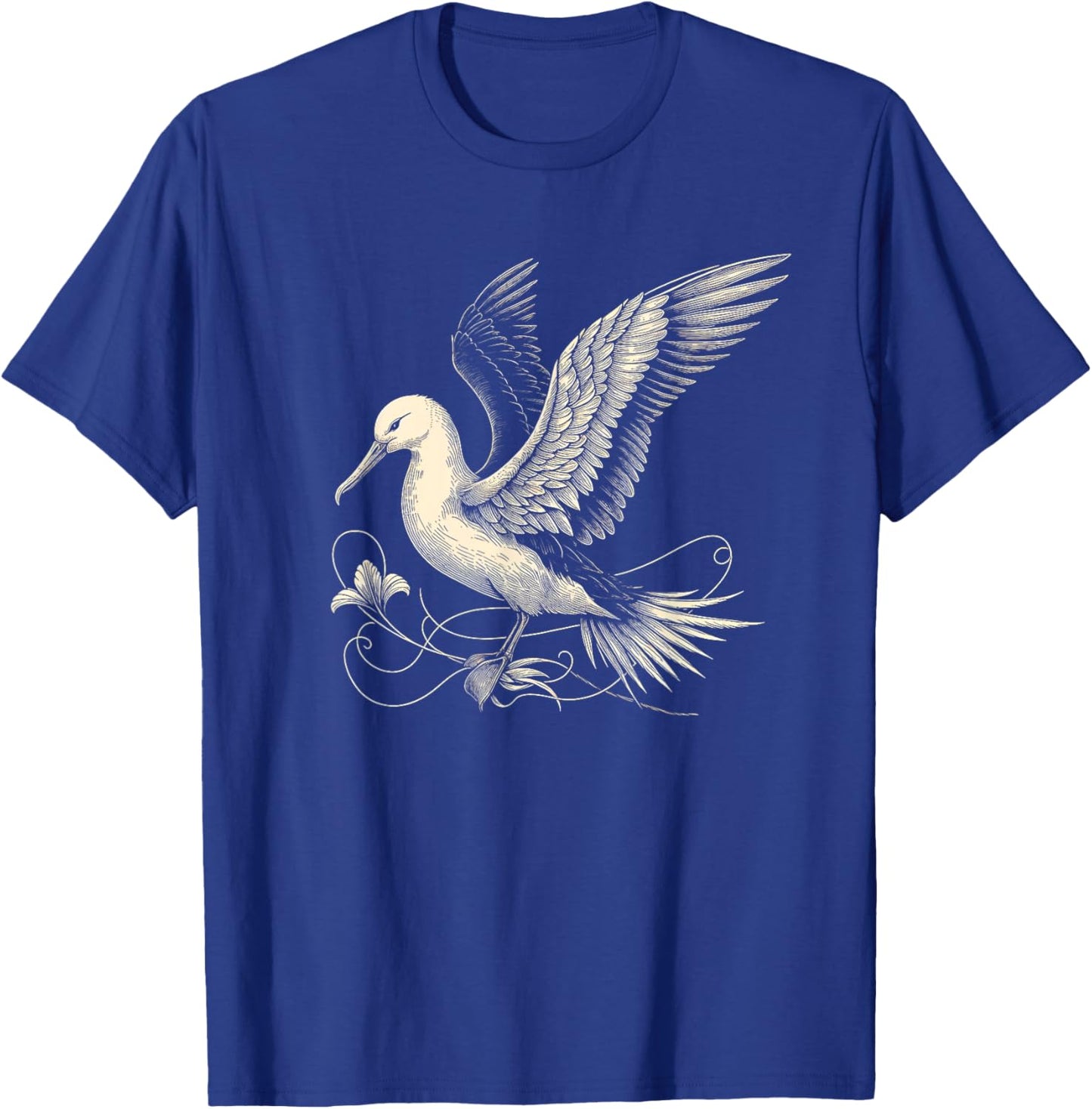 Albatross Graphic Art Design And Men T-Shirt - T-Shirt | Royal