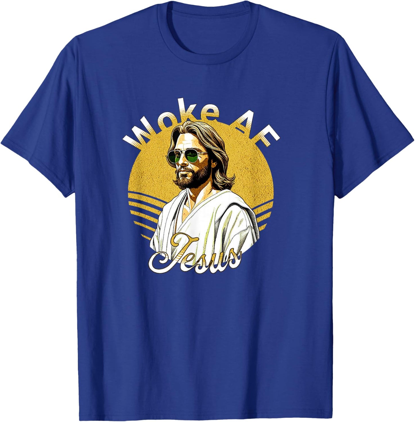 Woke AF Jesus Modern Spiritual Vibes T-Shirt - T-Shirt | Royal