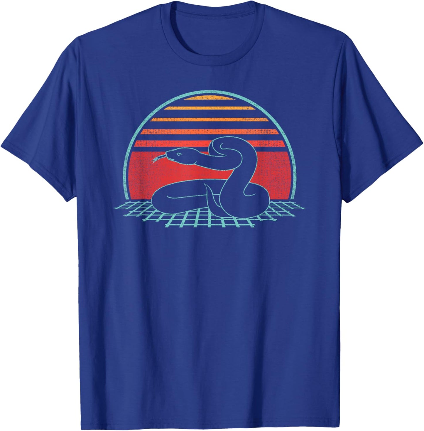 Snake Lover Serpent Reptile Retro Vintage 80s Style T-Shirt - T-Shirt | Royal
