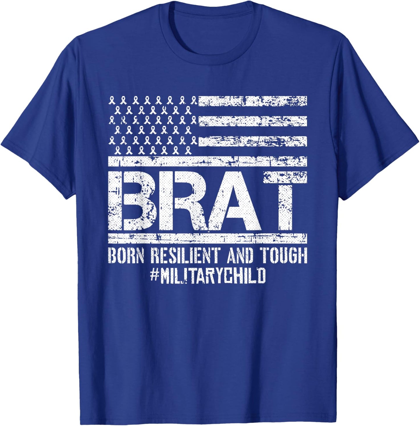 American Flag Month Of The Military Child Army Soldier Kids T-Shirt - T-Shirt | Royal