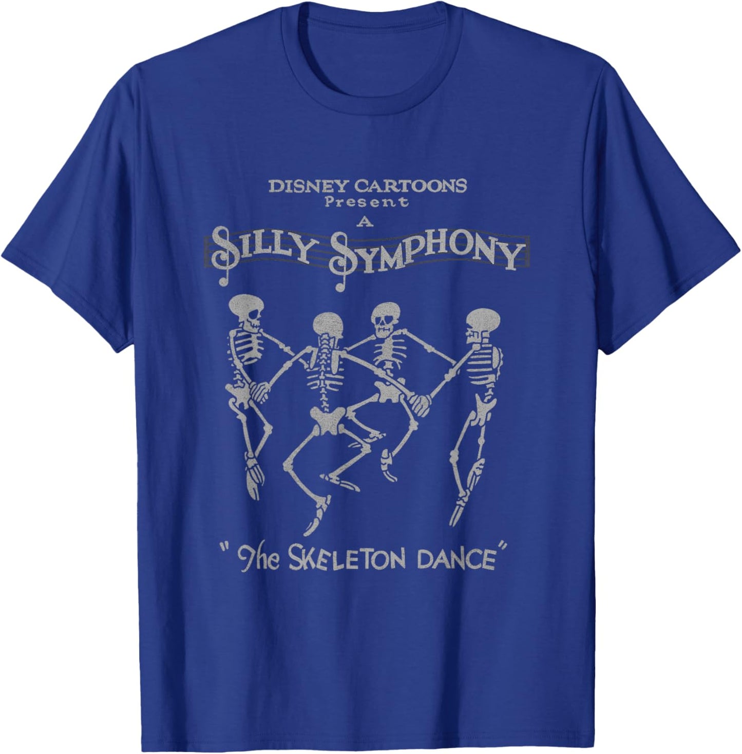 Disney Silly Symphonies The Skeleton Dance Vintage Logo T-Shirt - T-Shirt | Royal