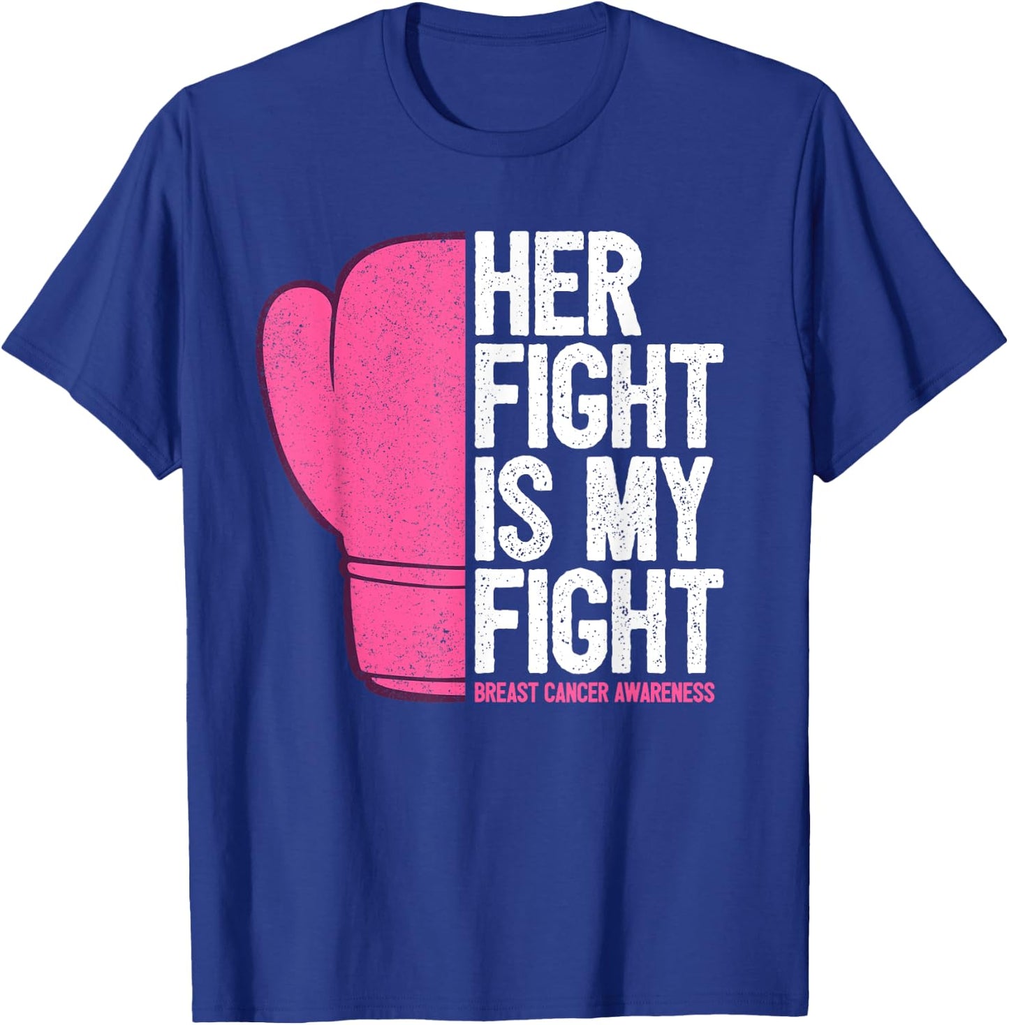 Husband Breast Cancer Wife Support T-Shirt - T-Shirt | Royal