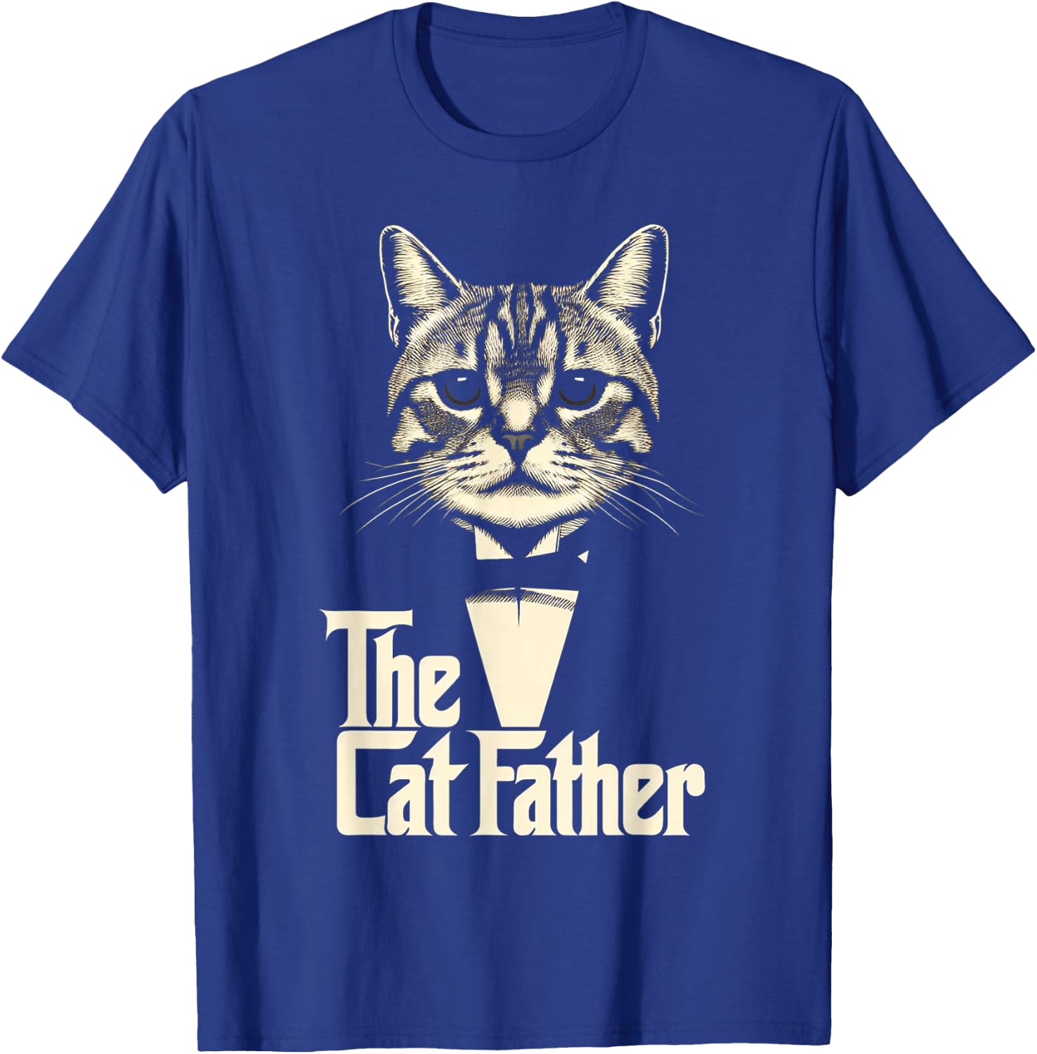 Cat Lover Gifts Funny The CatFather Cat Dad T-Shirt - T-Shirt | Royal