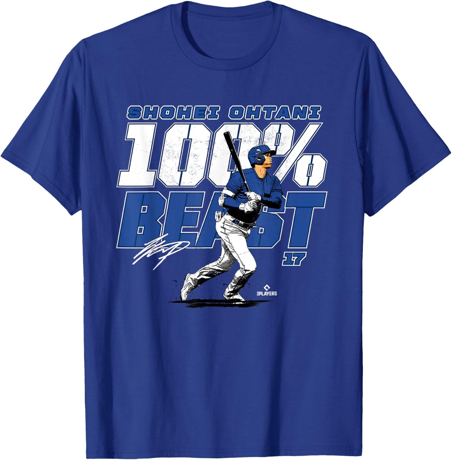 100 Percent Beast Shohei Ohtani Los Angeles Baseball MLBPA T-Shirt - T-Shirt | Royal