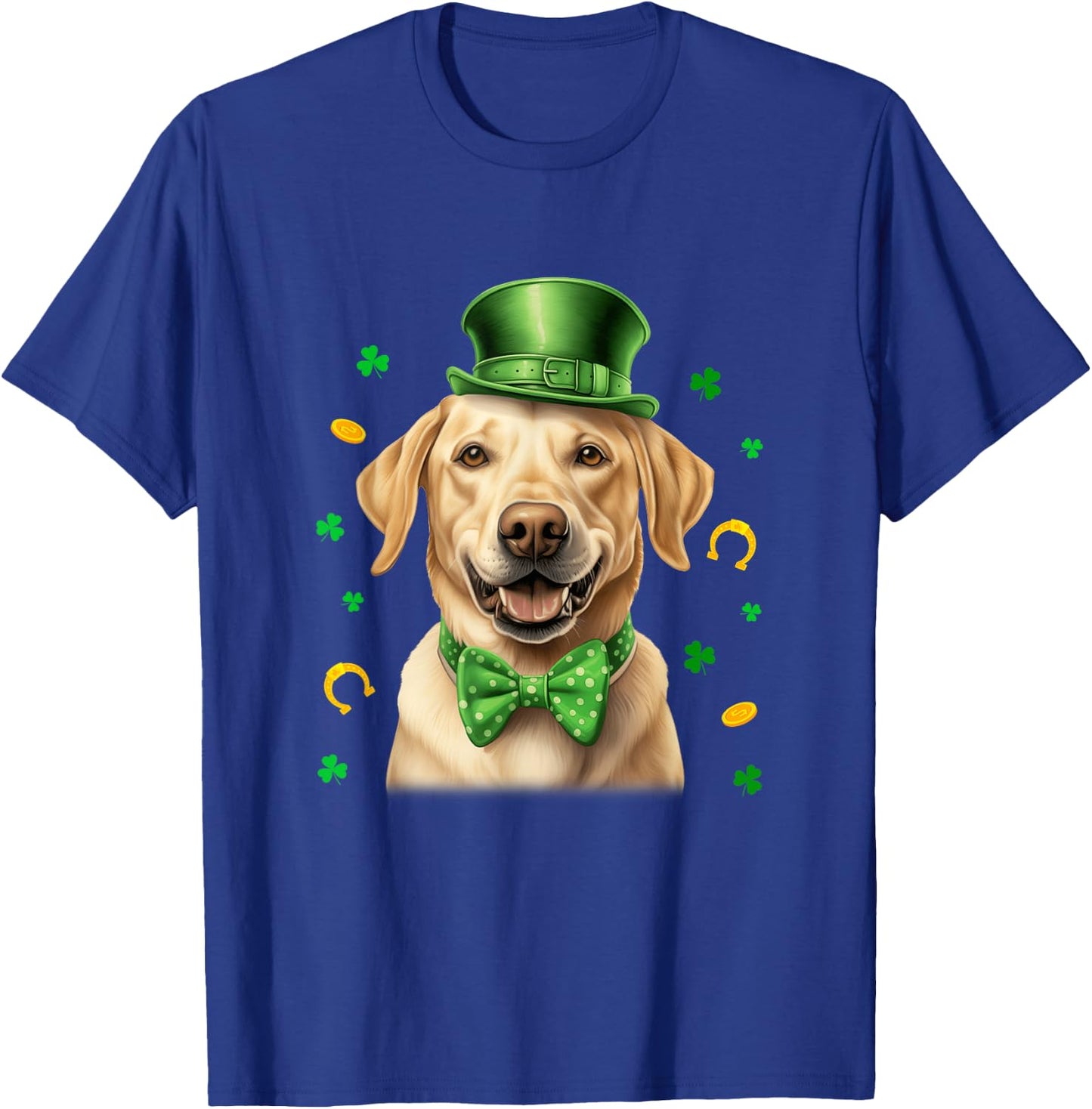 Labrador St Patricks Day Leprechaun Shamrock Irish T-Shirt - T-Shirt | Royal