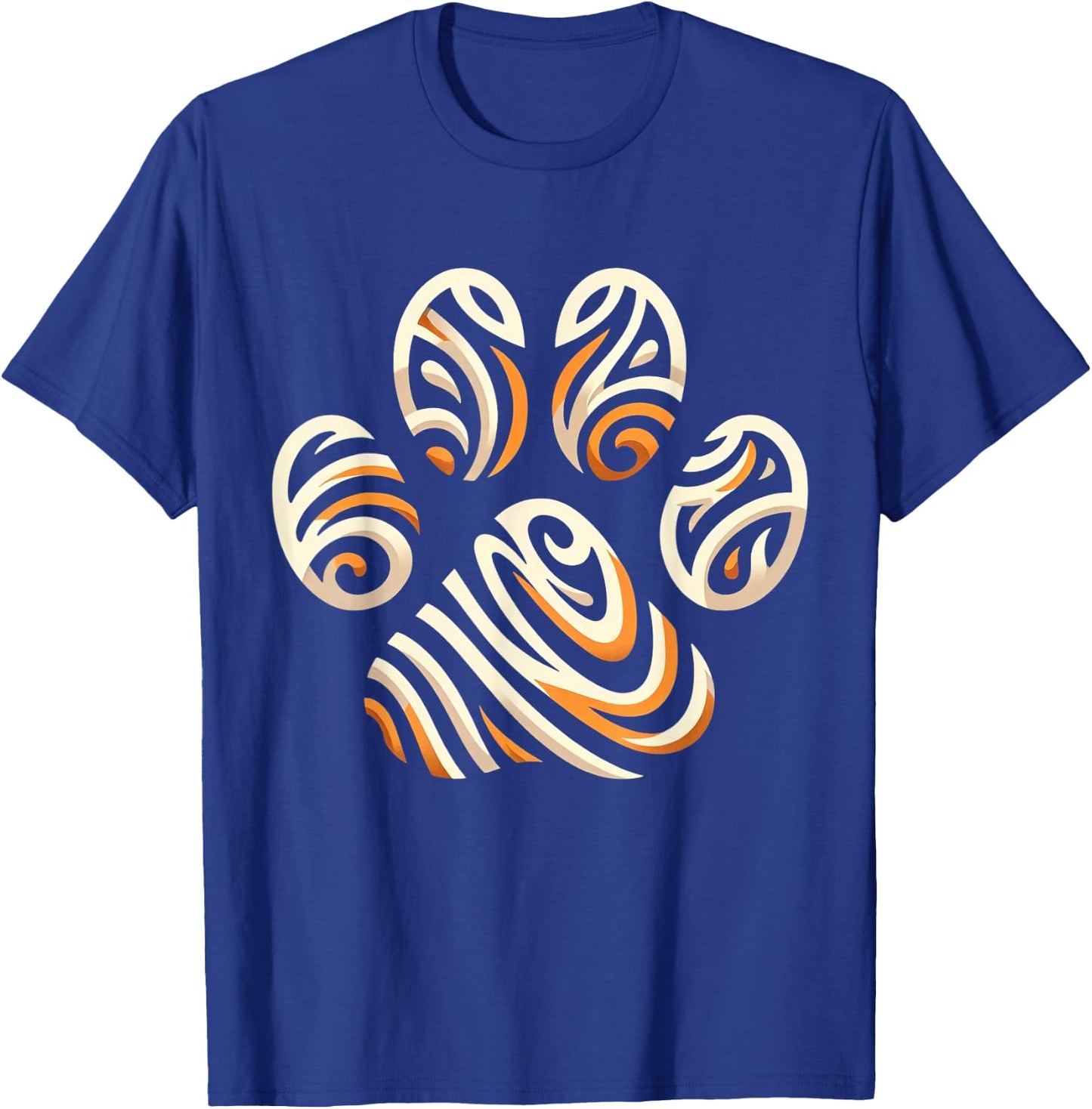 Cool Animal Tiger Print Paw T-Shirt - T-Shirt | Royal