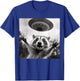 Funny Raccoon UFO Alien Selfie Photo Of Raccoon With UFO T-Shirt - T-Shirt | Royal