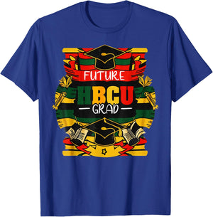 Future HBCU Grad Boys Girls Kids Graduation HBCU Juneteenth T-Shirt - T-Shirt | Royal