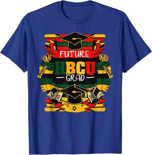 Future HBCU Grad Boys Girls Kids Graduation HBCU Juneteenth T-Shirt - T-Shirt | Royal