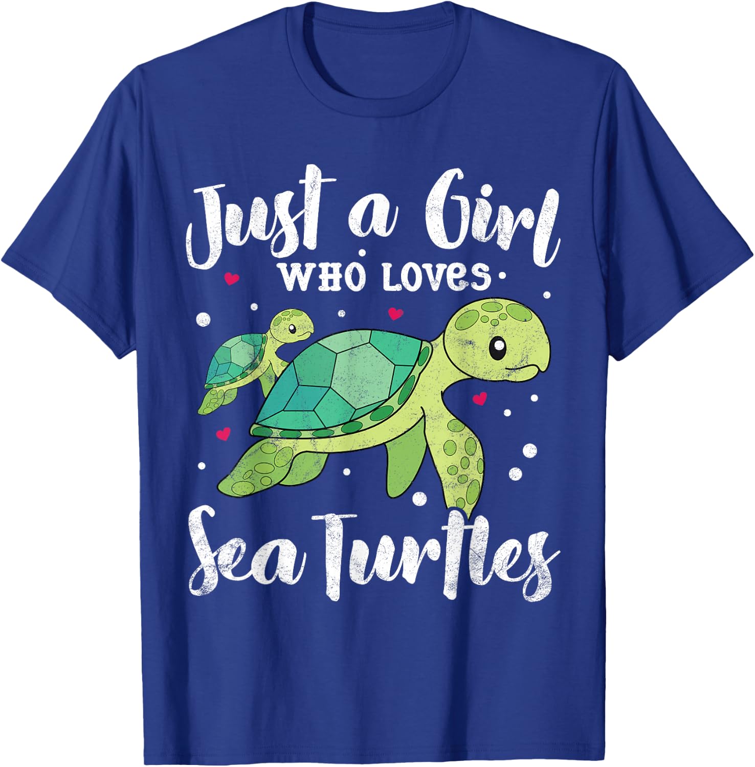 Just A Girl Who Loves Sea Turtle Women Gift Kids Mom Lover T-Shirt - T-Shirt | Royal