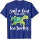 Just A Girl Who Loves Sea Turtle Women Gift Kids Mom Lover T-Shirt - T-Shirt | Royal
