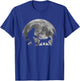 Bigfoot Walking a Dog Labrador Retriever Dad Moon Halloween Men Women Kids T-Shirt - T-Shirt | Royal