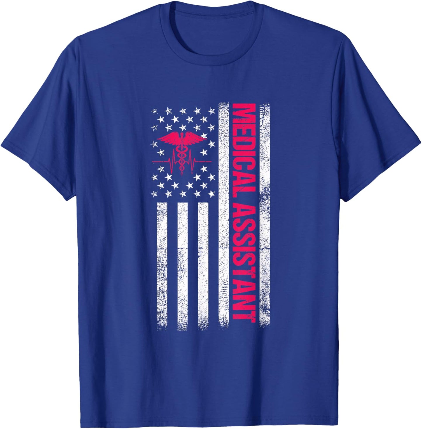 Medical Assistant American Flag T-Shirt - T-Shirt | Royal