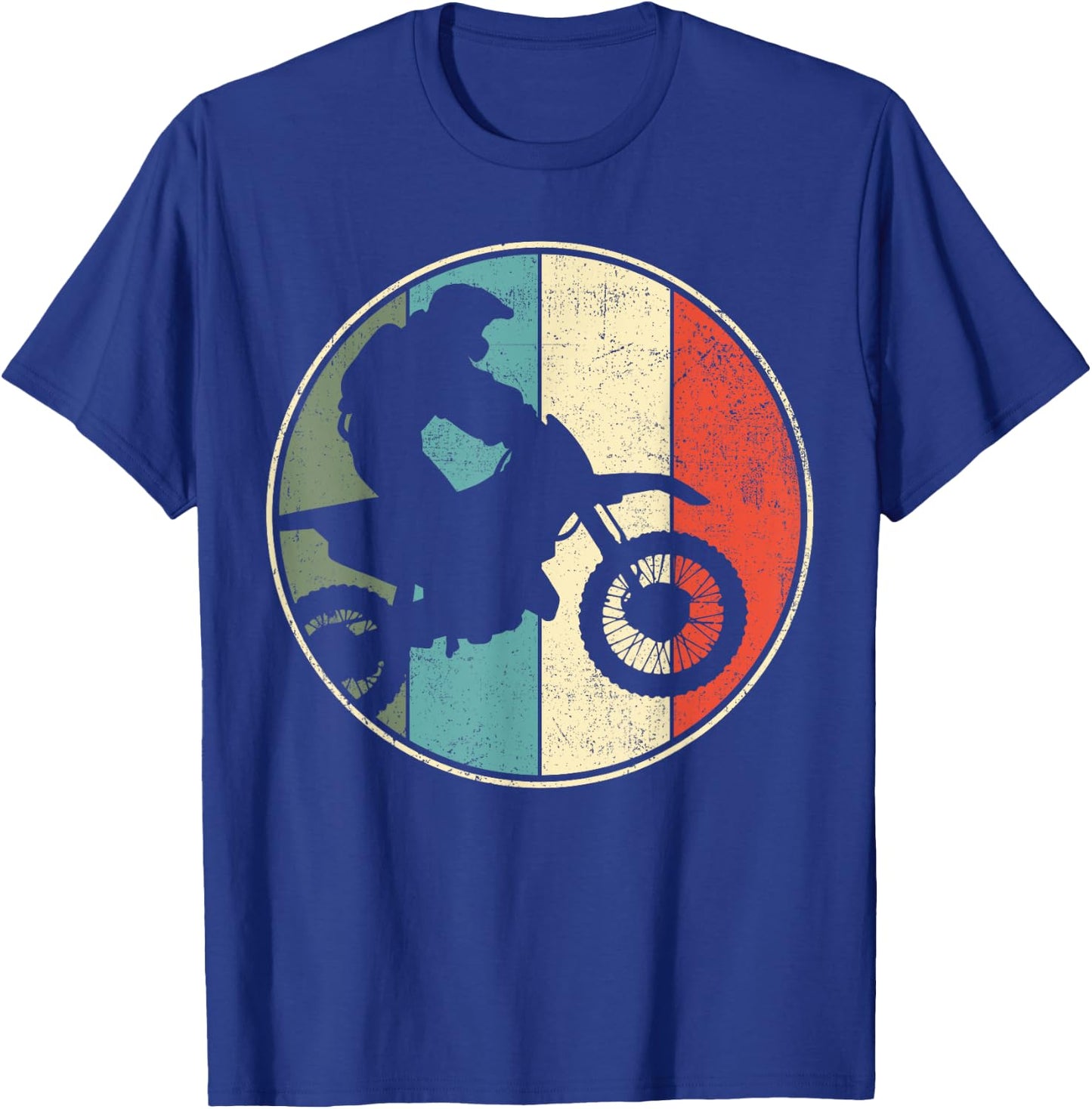 Motocross Dirt Bike Retro Vintage T-Shirt - T-Shirt | Royal