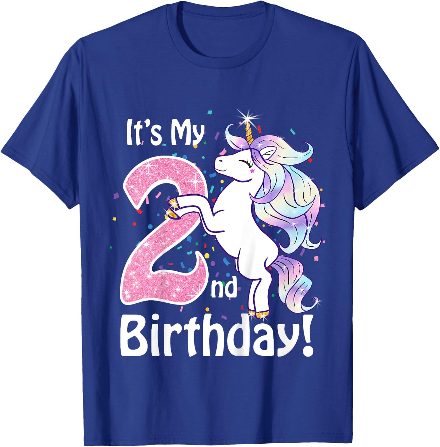 Its My 2nd Birthday Unicorn Outfits for toddler girls gift T-Shirt - T-Shirt | Royal
