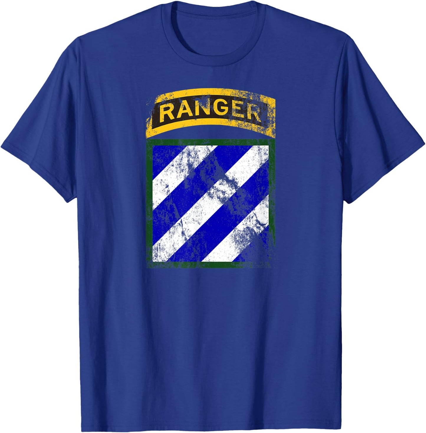 3rd Infantry Division (ID) Patch with Ranger Tab Distressed T-Shirt - T-Shirt | Royal