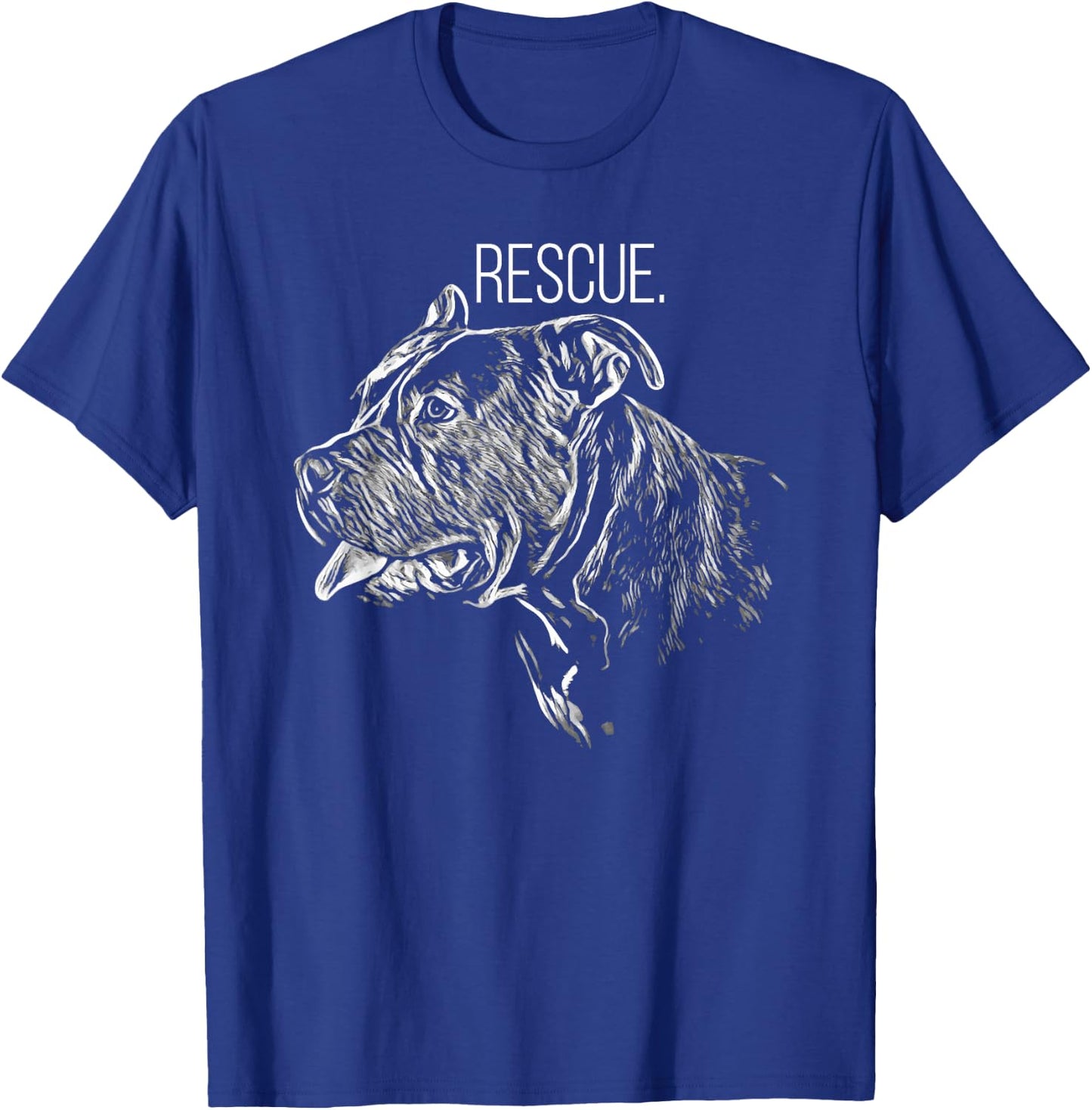 Pitbull Rescue Dog - Adopt Don't Shop - Save The Pitbulls T-Shirt - T-Shirt | Royal