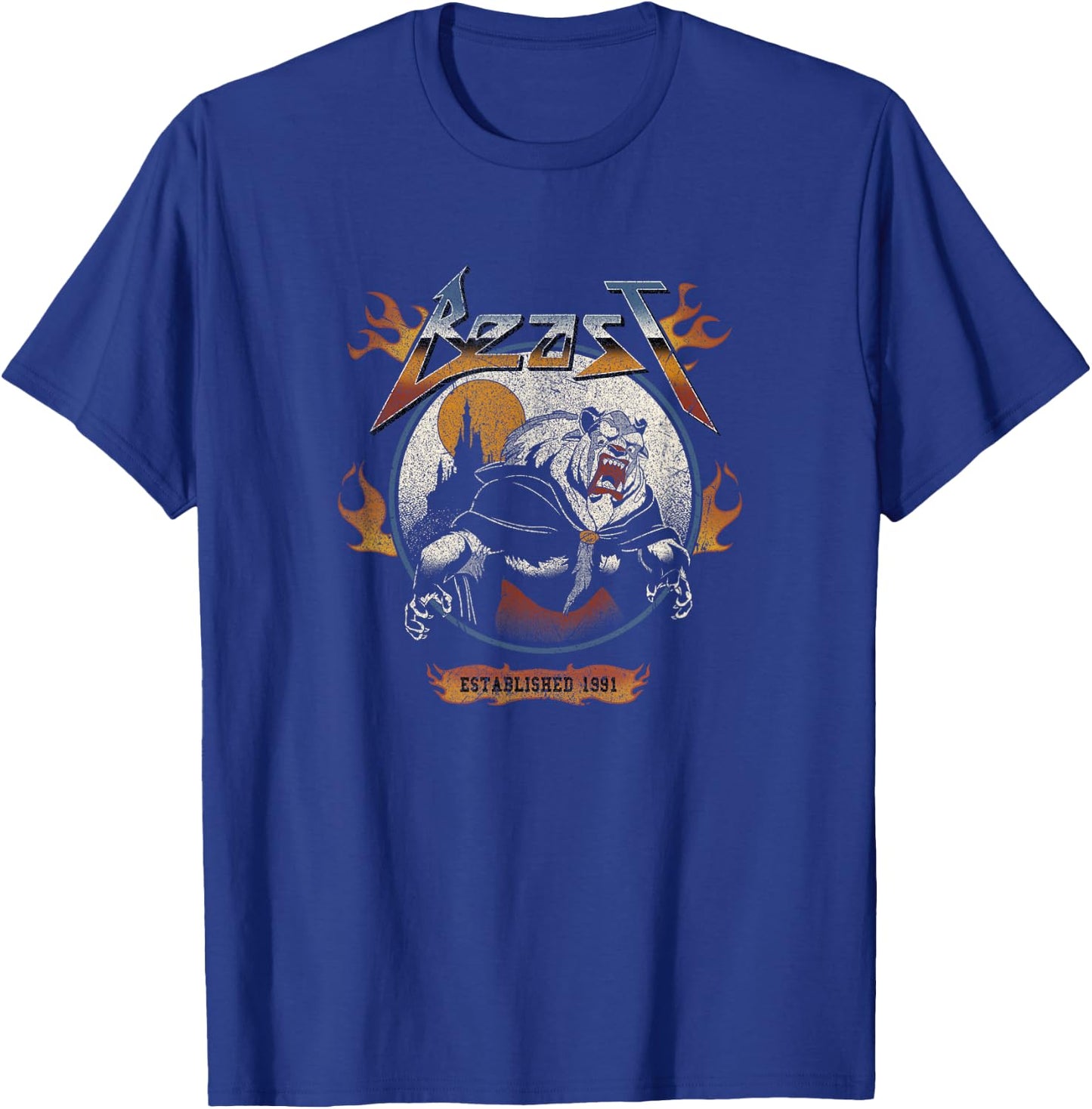 Disney Beauty And The Beast Beast Metal Circle Roar T-Shirt - T-Shirt | Royal