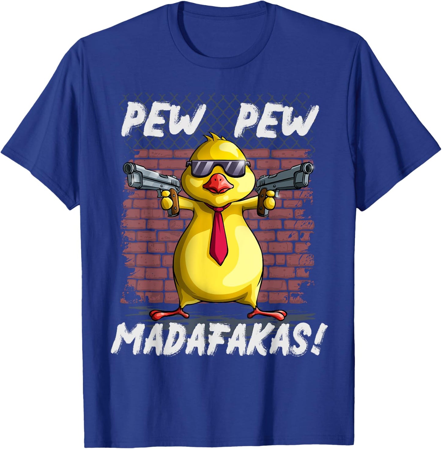 Funny Chicks PewPewPew Madafakas Crazy Chick Pew Gift T-Shirt - T-Shirt | Royal