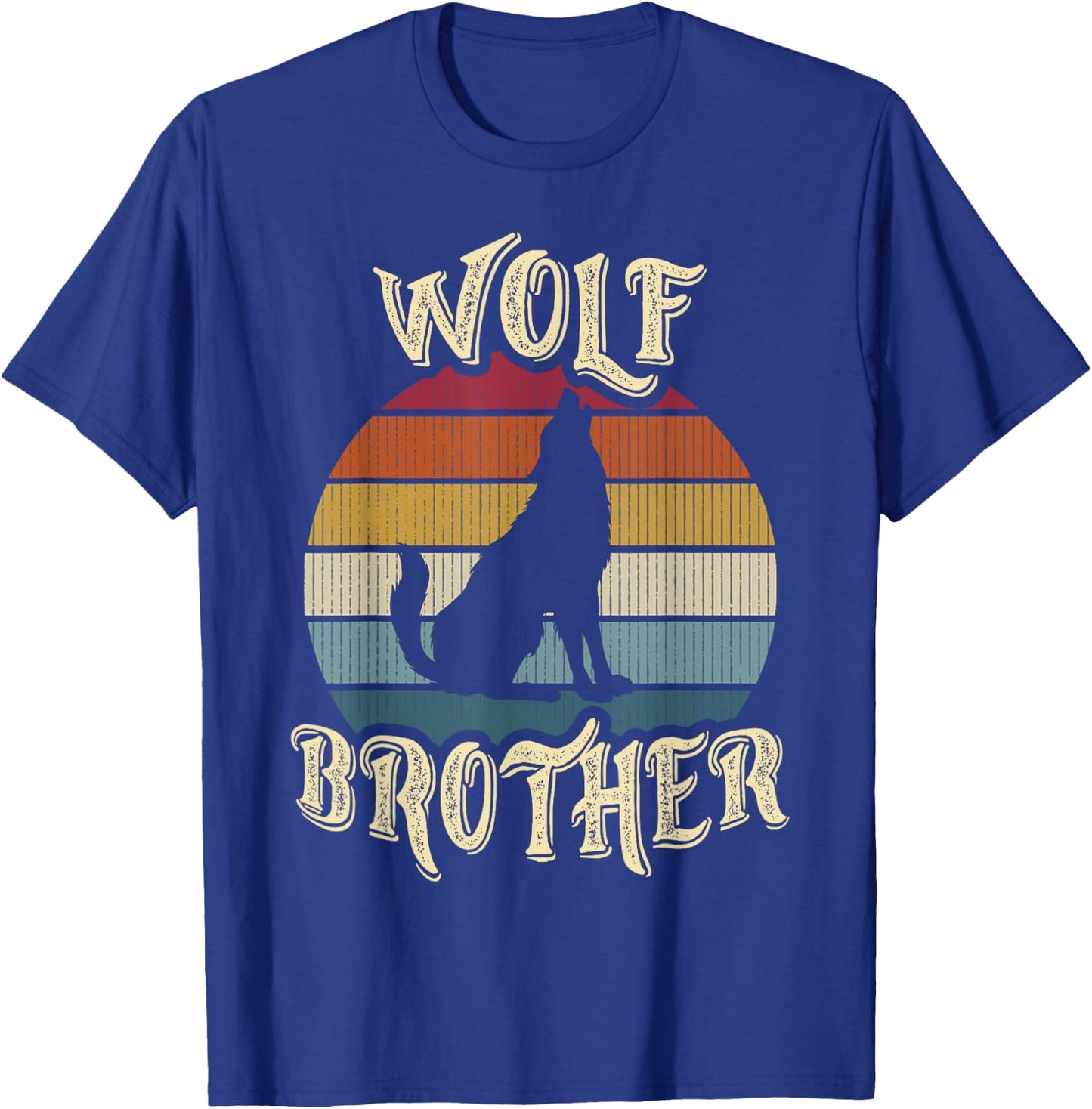 Wolf Brother Wolves Lover Vintage Funny Cute Pet T-Shirt - T-Shirt | Royal