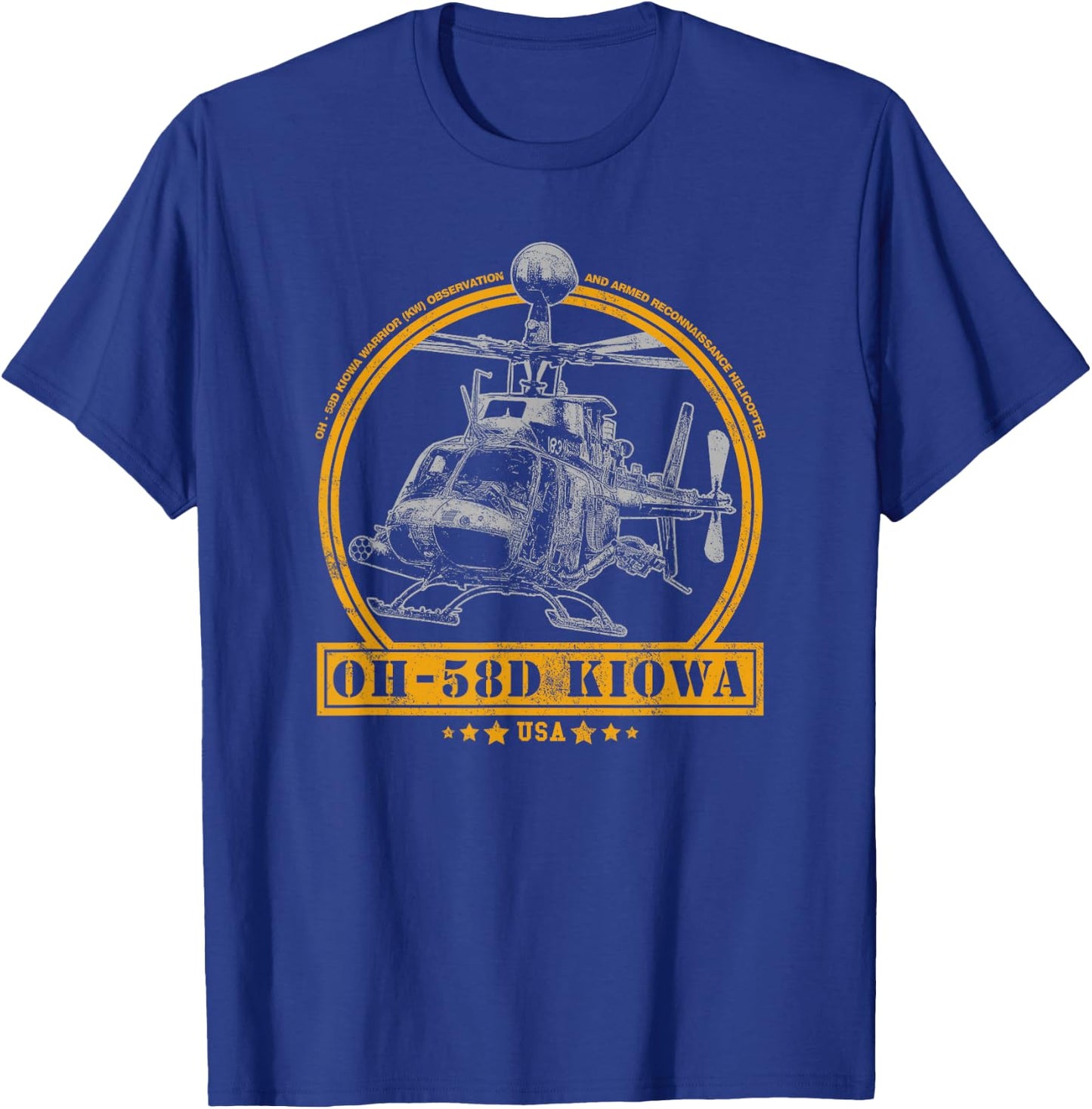 OH-58D Kiowa Warrior Helicopter T-Shirt - T-Shirt | Royal