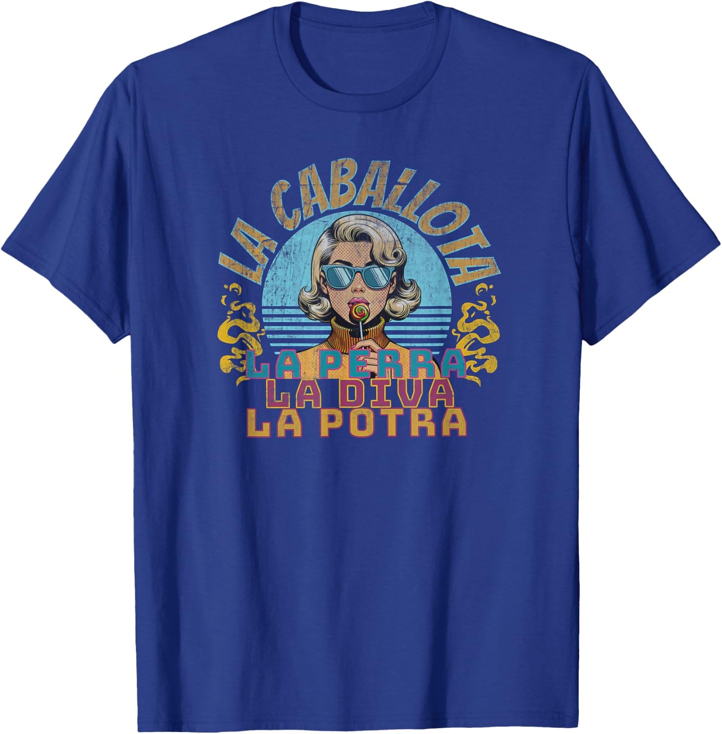 Reggaeton 90s Vintage Girldfriend La Caballota Latin Dancing T-Shirt - T-Shirt | Royal