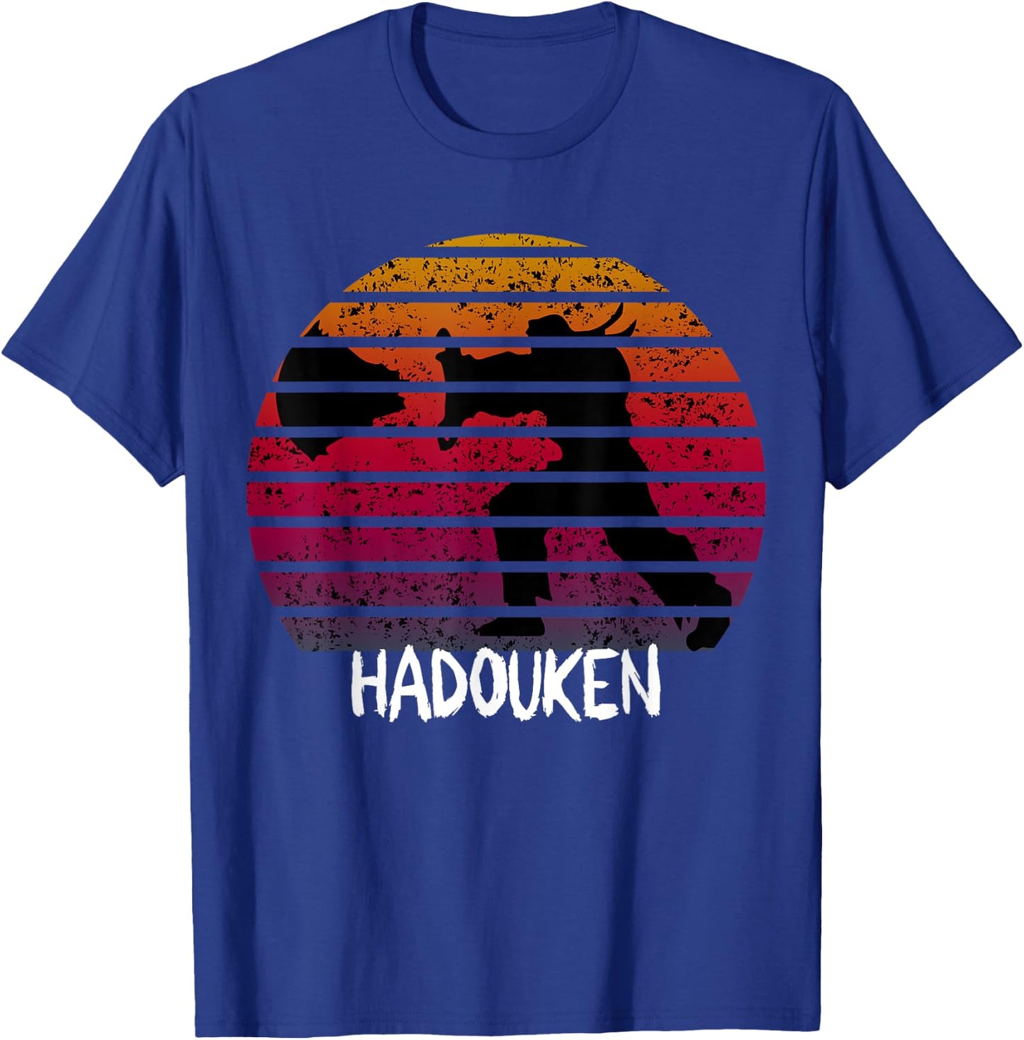 Retro Vintage Hadouken Fighter T-Shirt - T-Shirt | Royal
