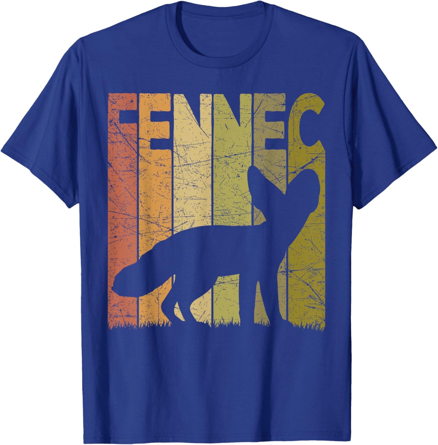 Fennec Vintage Fennec Fox Retro Designs -Adults Black Small Retro Graphic Short Sleeve T-Shirt - T-Shirt | Royal