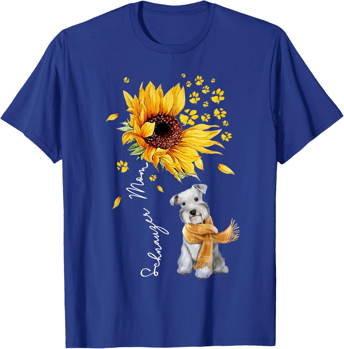 Sunflower Schnauzer Mom Dog Lover Gifts T-Shirt - T-Shirt | Royal