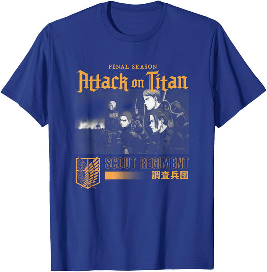 Attack on Titan Season 4 Scout Regiment Still Anime T-Shirt - T-Shirt | Royal