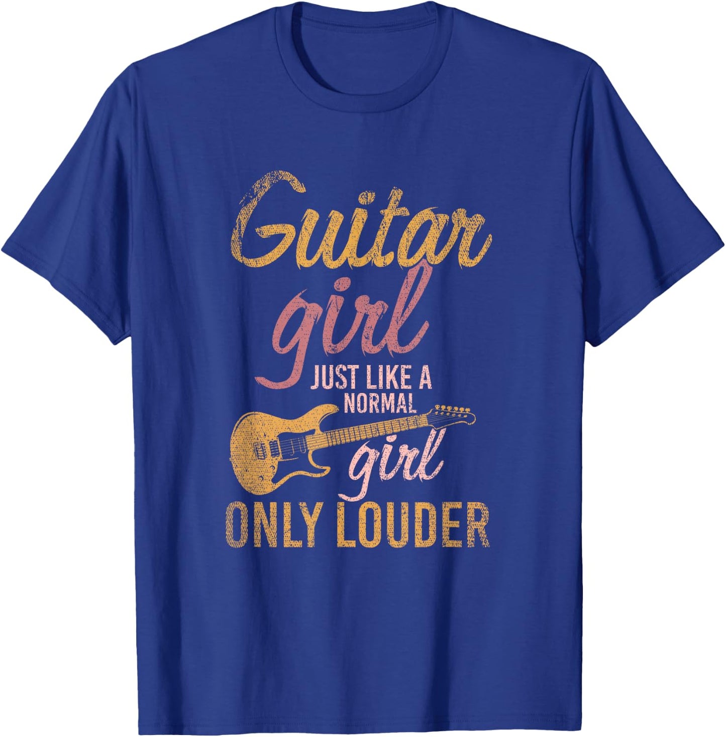 Girl's Gift Guitarist Music Guitar T-Shirt - T-Shirt | Royal