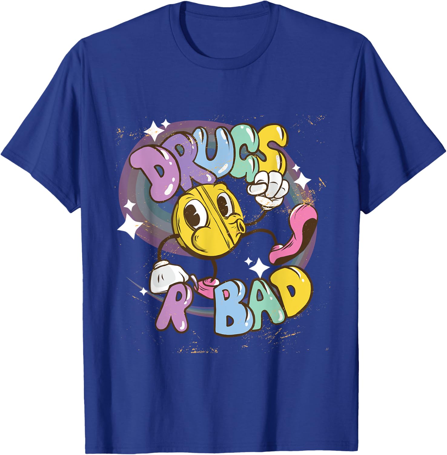 Funny Walking Pill Drugs Are Bad T-Shirt - T-Shirt | Royal