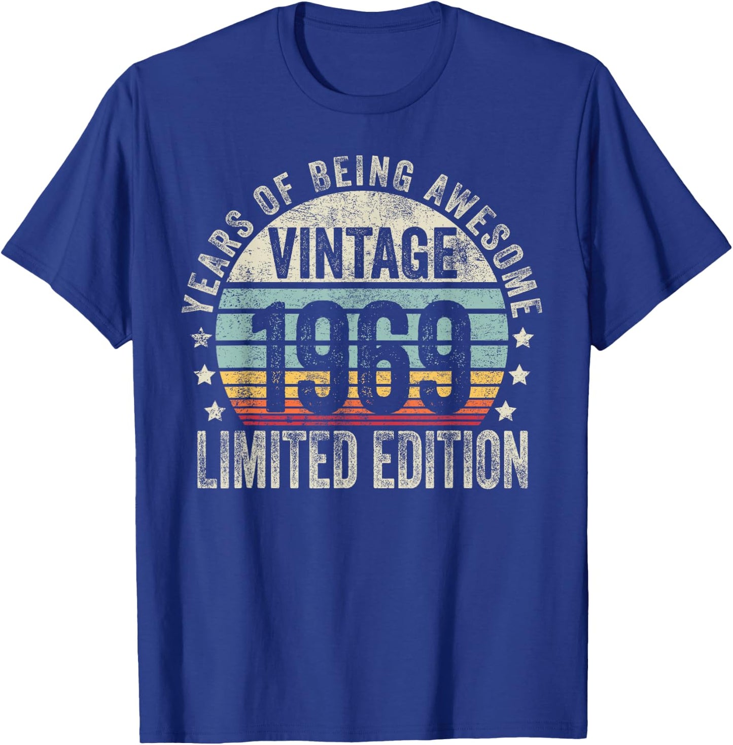 Vintage 1969 T Shirts Retro Funny 1969 Birthday T-Shirt - T-Shirt | Royal