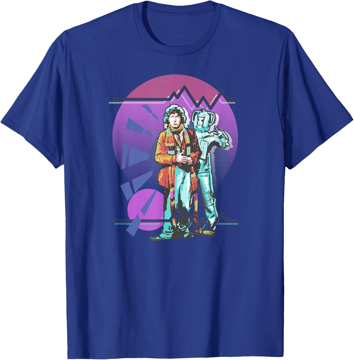 Pop Art 4th Doctor Baker Cosmic Time Travel Fan T-Shirt - T-Shirt | Royal