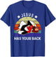 Brazilian Jiu Jitsu Jesus Jesus Has Your Back T-Shirt - T-Shirt | Royal
