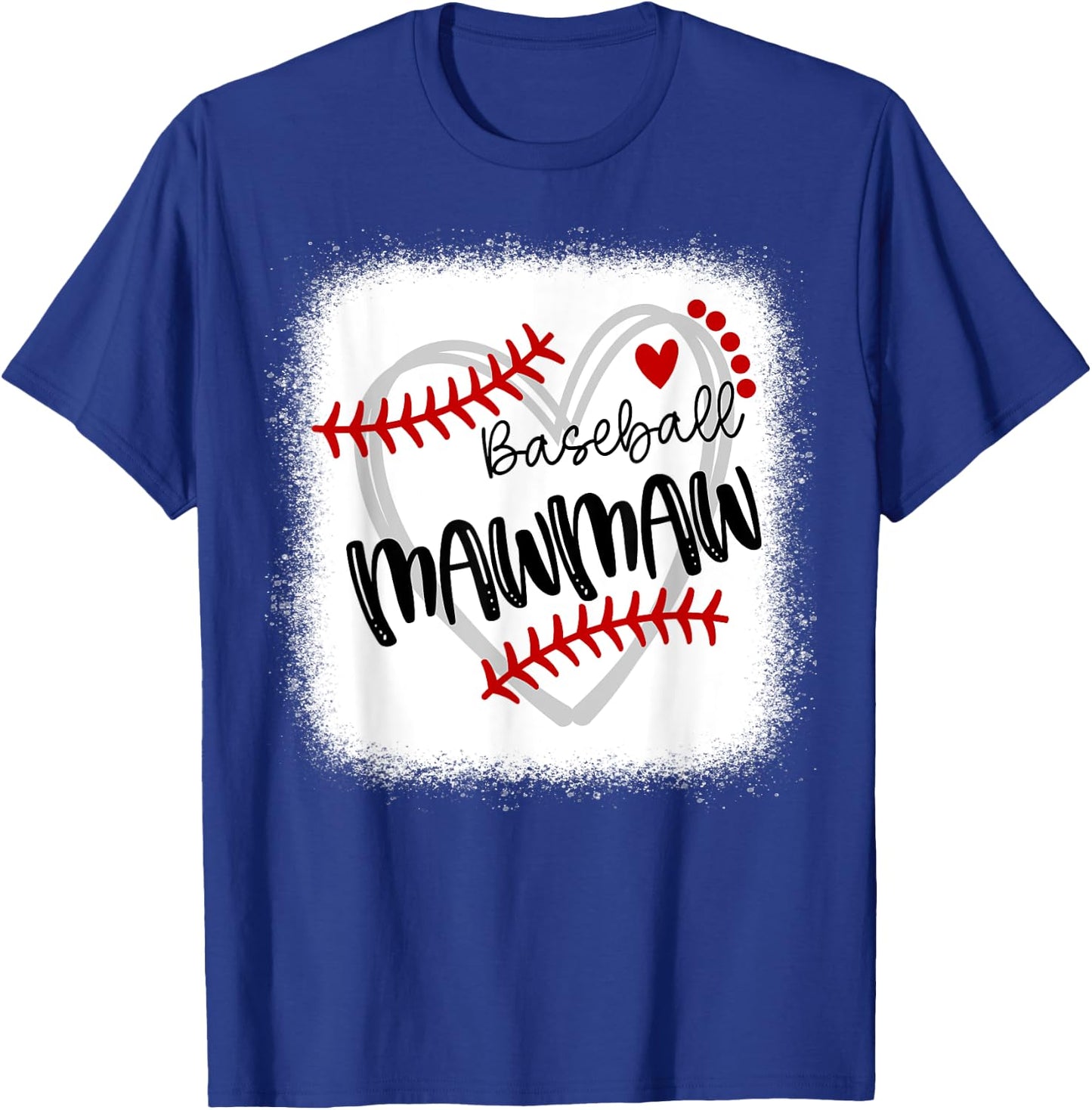 Personalized Baseball Heart Cute Mawmaw Women Baseball T-Shirt - T-Shirt | Royal