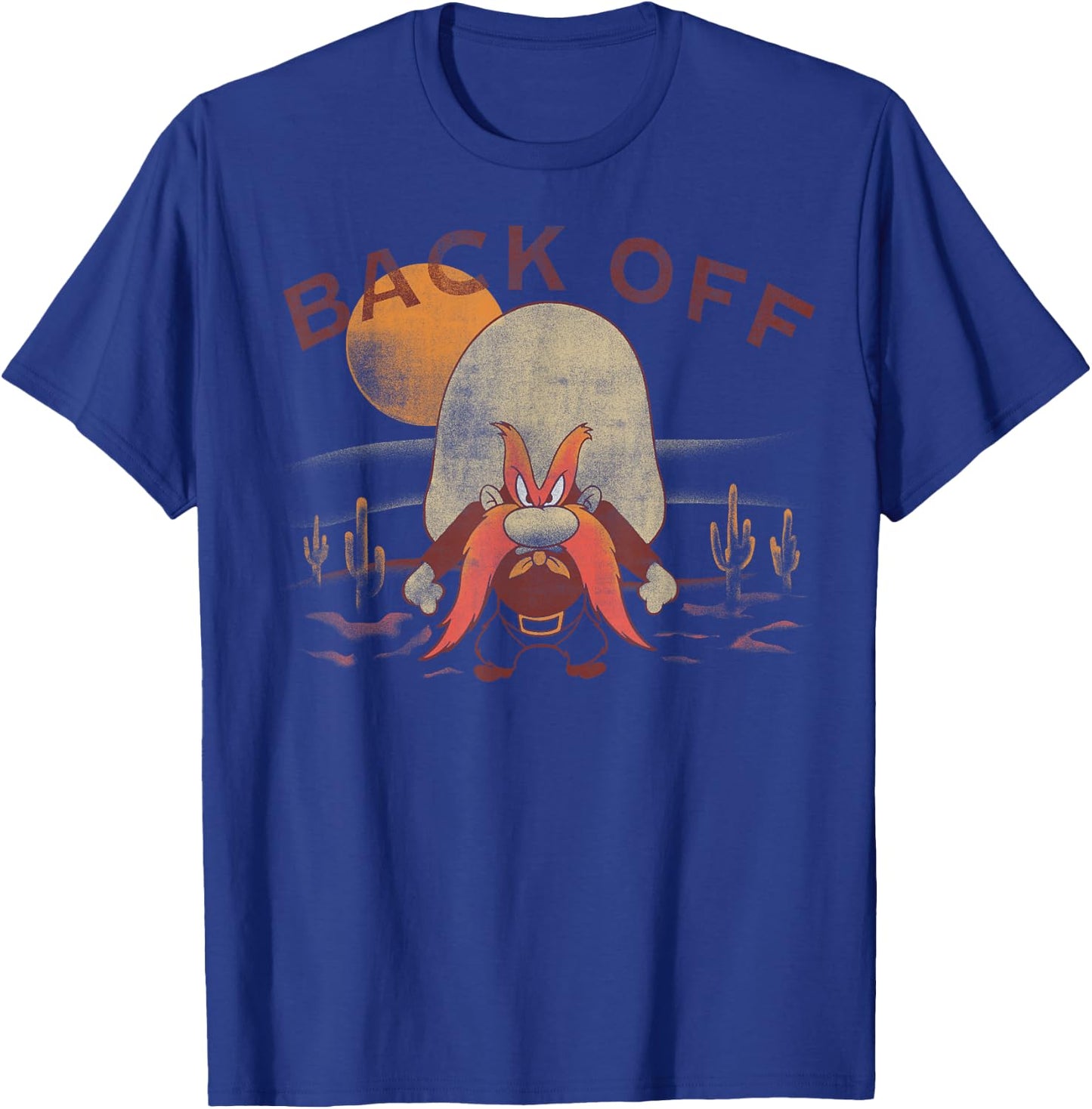 Looney Tunes Yosemite Sam Back Off Desert Portrait T-Shirt - T-Shirt | Royal