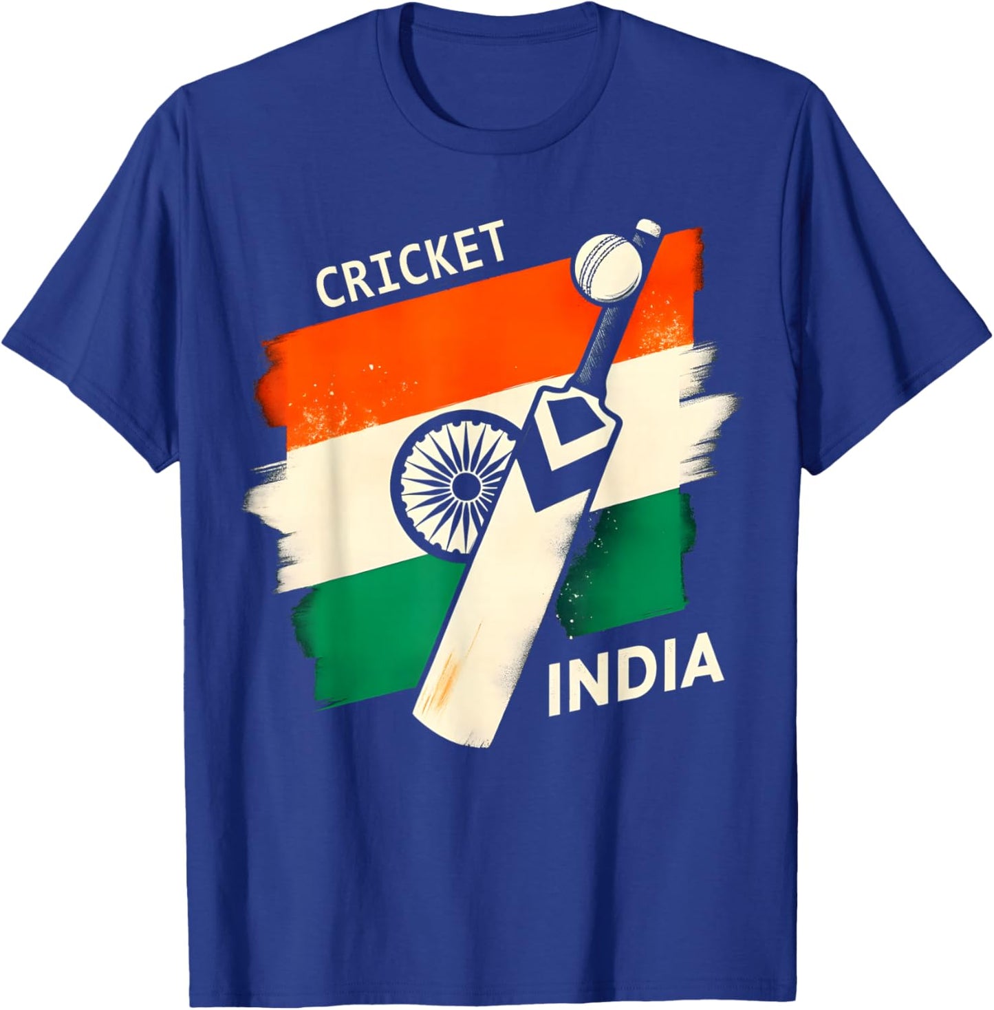 India Cricket Jersey 2024, Cricket Flag of India Team T-Shirt - T-Shirt | Royal