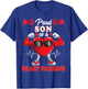 Proud Son of a Heart Warrior CHD Awareness T-Shirt - T-Shirt | Royal