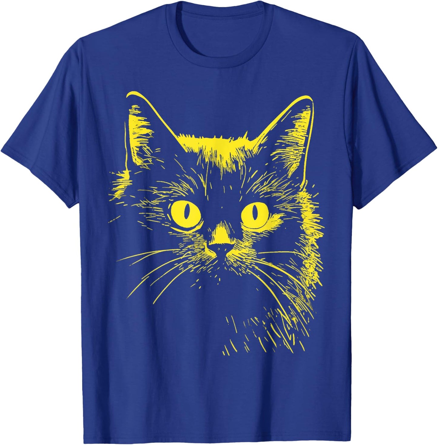 Cat Illustration Men Women Kids T-Shirt - T-Shirt | Royal