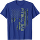 American Camo Flag Proud Pitbull Dog Dad Pittie Silhouette T-Shirt - T-Shirt | Royal
