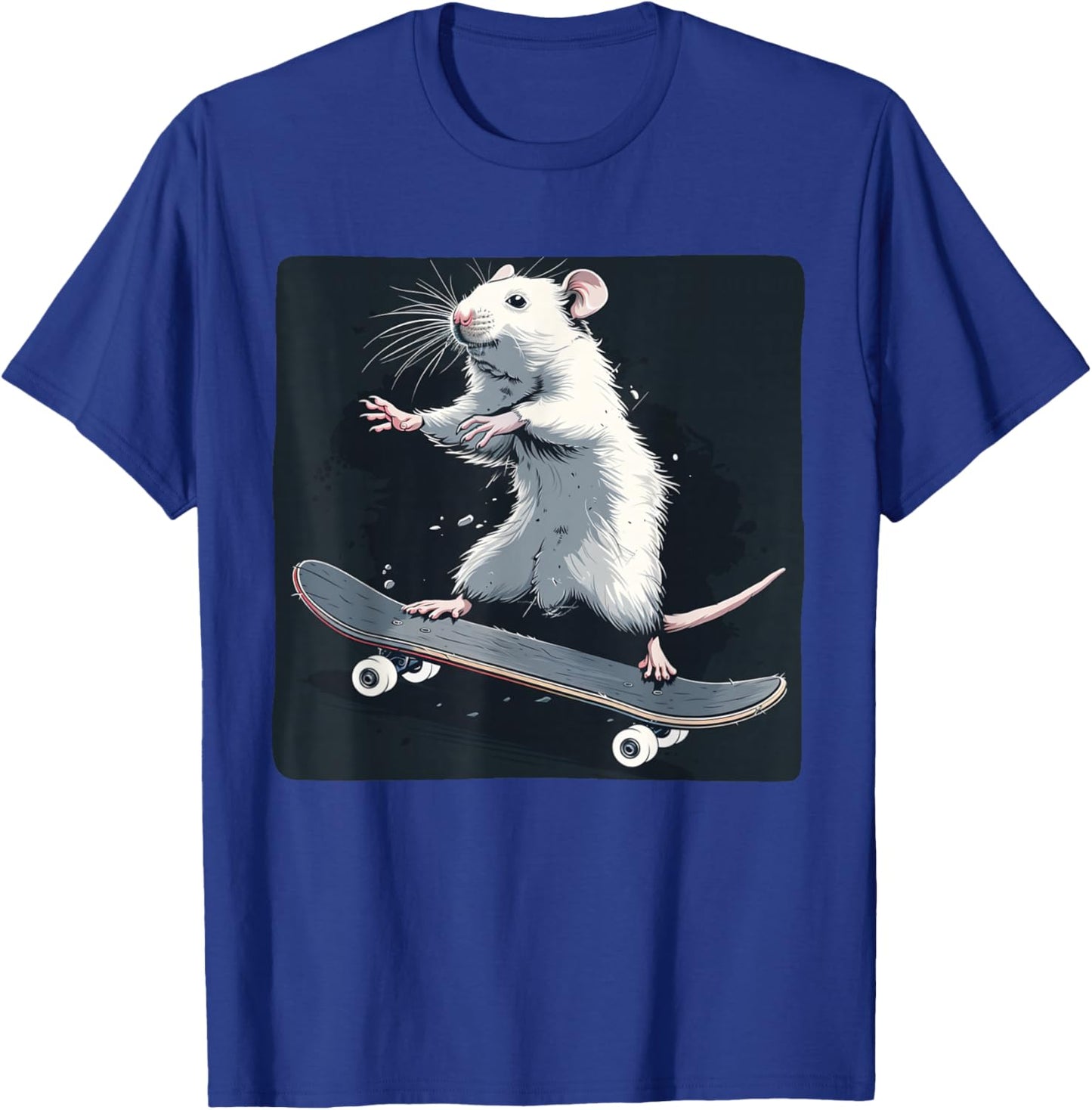 Pretty Skateboarding Rat Costume for Mouse and Rats Lovers T-Shirt - T-Shirt | Royal