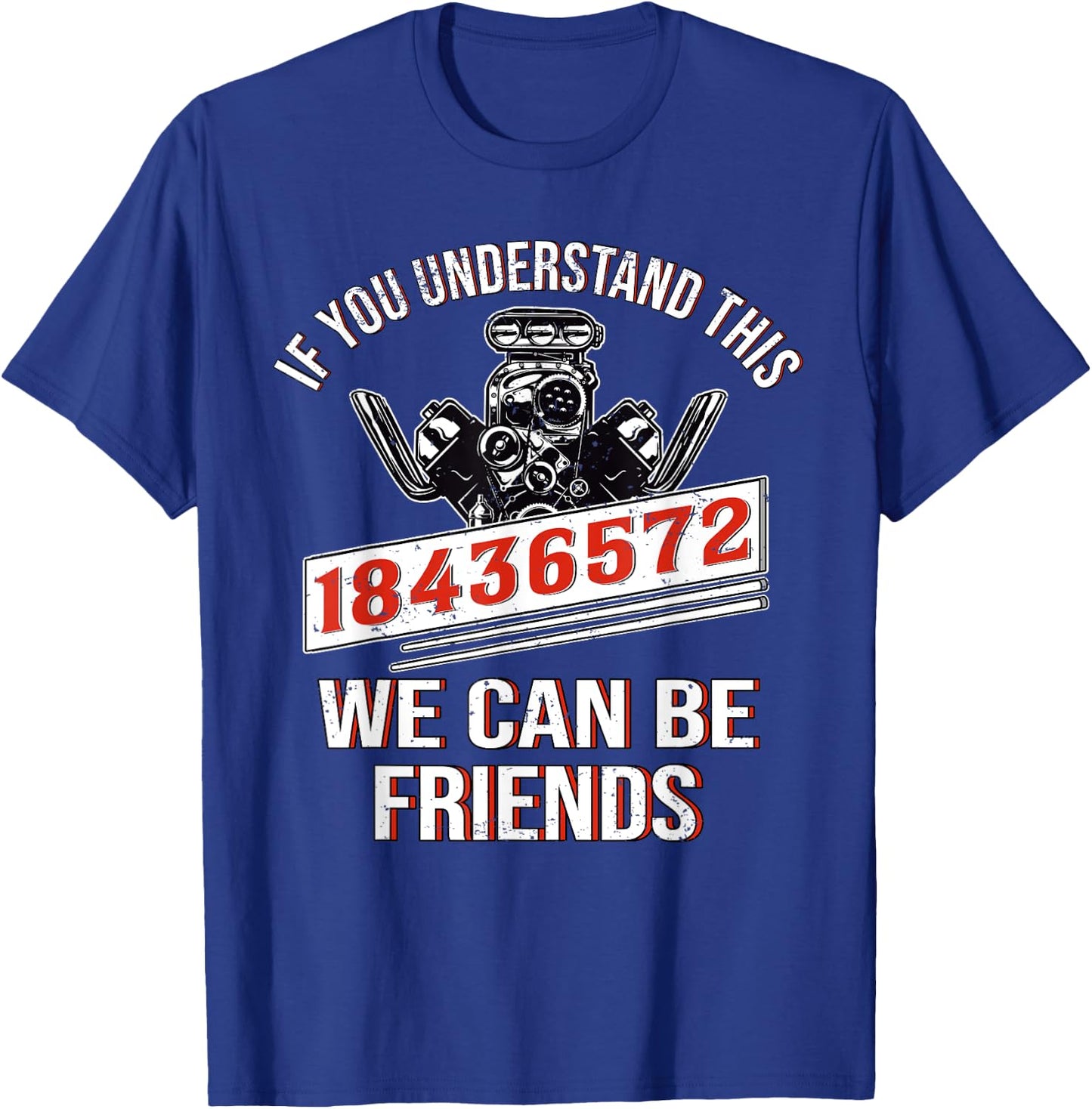 Mechanic Car Mechanic 18436572 V8 Mechanic T-Shirt - T-Shirt | Royal