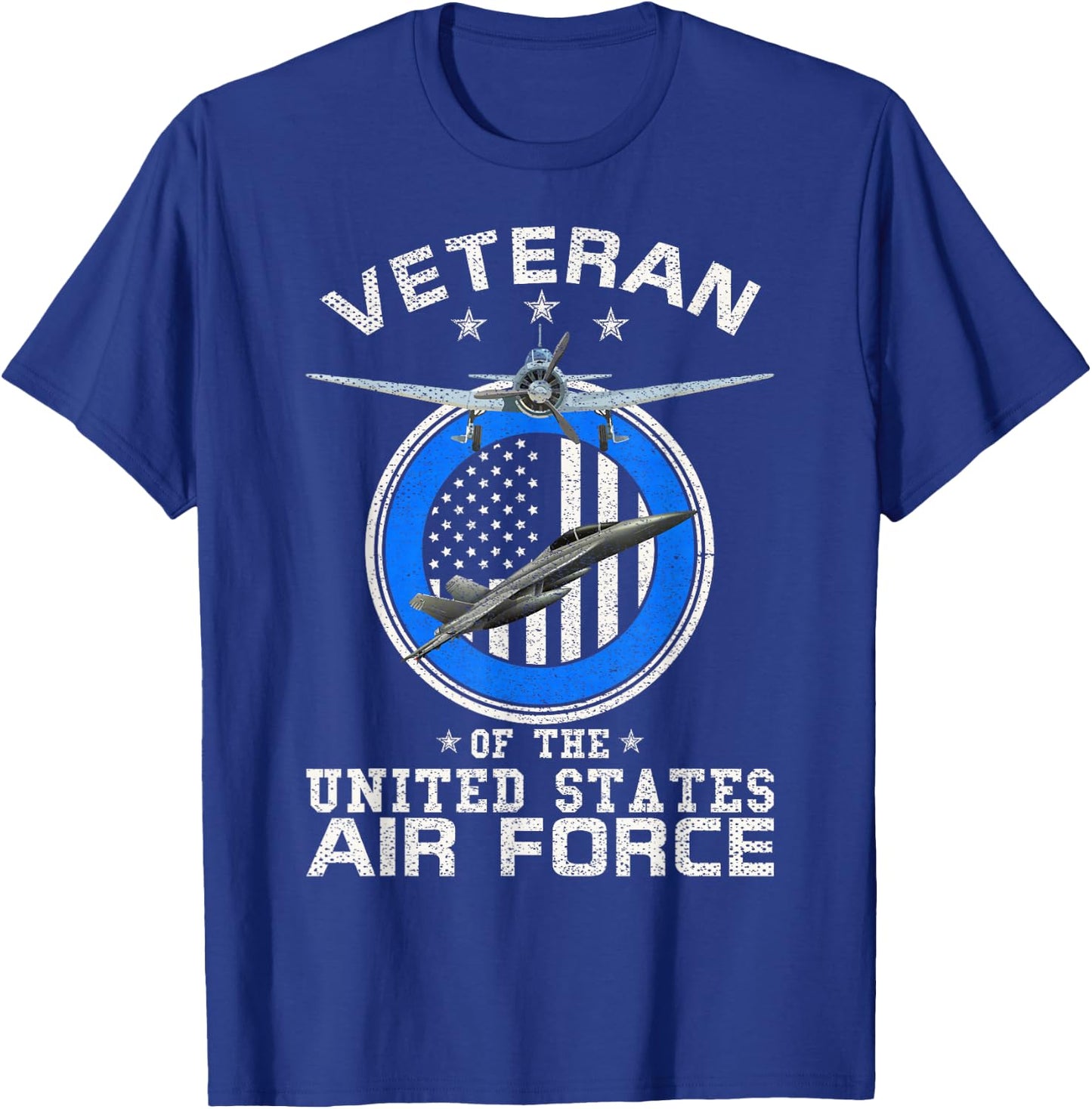 Vintage Veteran Of The United States Air Force U.S Military T-Shirt - T-Shirt | Royal