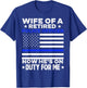 Wife of a Retired Police Officer Proud Retiring Cop Wife T-Shirt - T-Shirt | Royal
