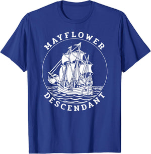 Mayflower Descendant T-Shirt - T-Shirt | Royal